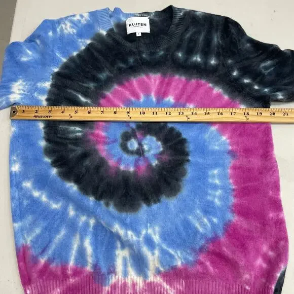 Kujten Tie Dye Cashmere Luxury Sweater Women's size 4 100% Cashmere - Picture 11 of 15